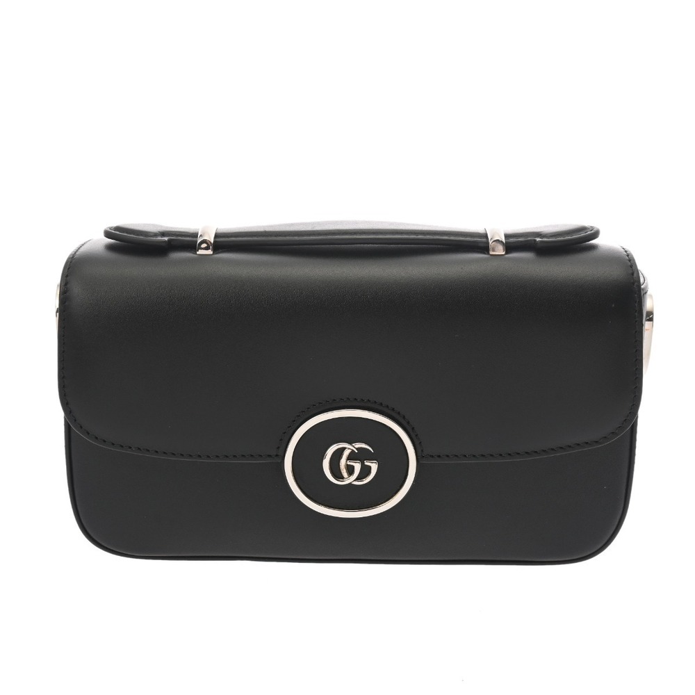 Gucci Bag GG Double Black Shoulder Leather - Picture 2 of 10
